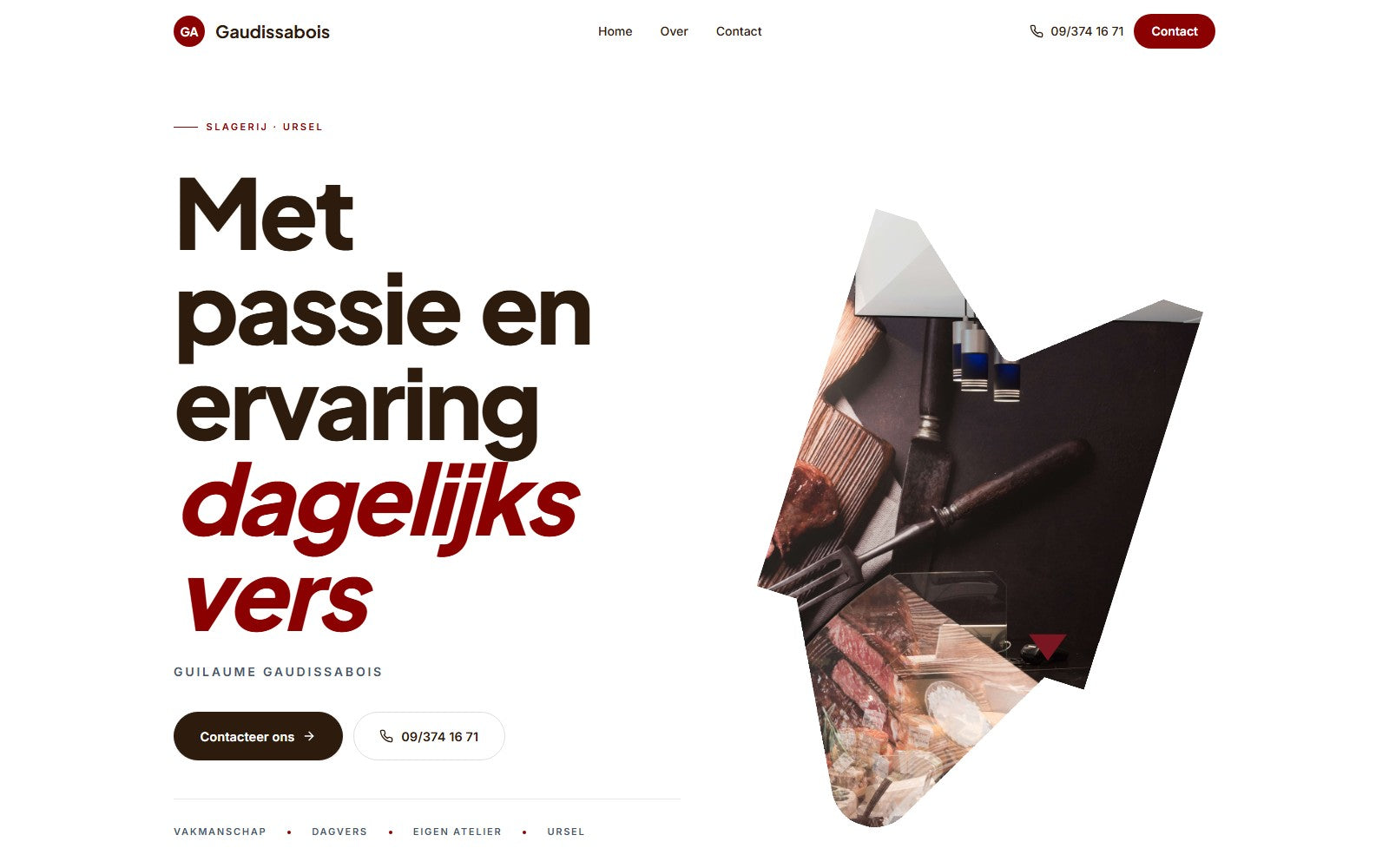 Screenshot van slager-gaudissabois-site.vercel.app