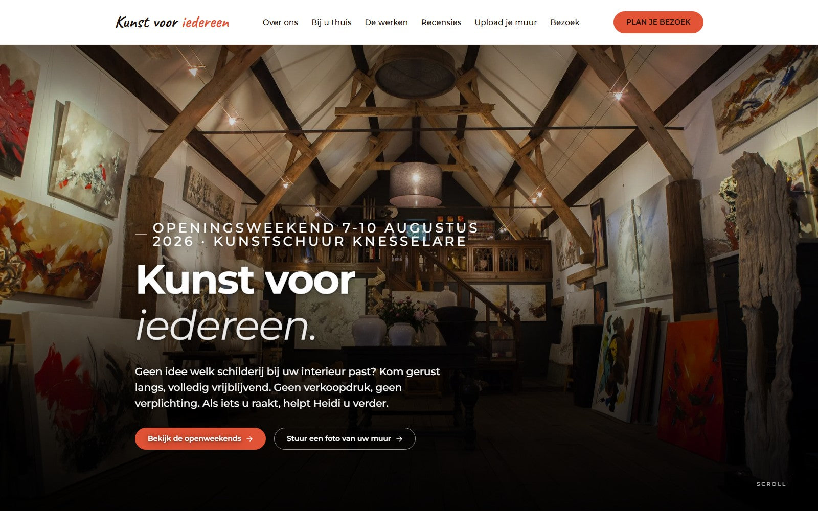 Screenshot van kunstvooriedereen.be